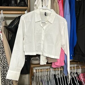 H&M Cropped Button Up Shirt